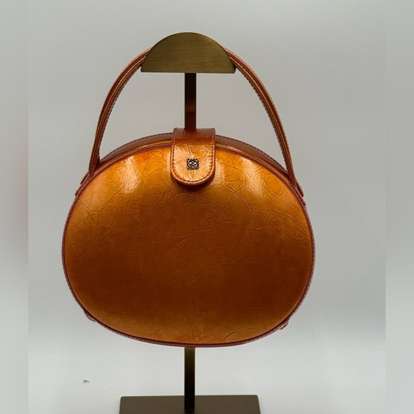 LOEWE 2 Way Bag Patent leather Orange Vintage - Picture 16 of 17